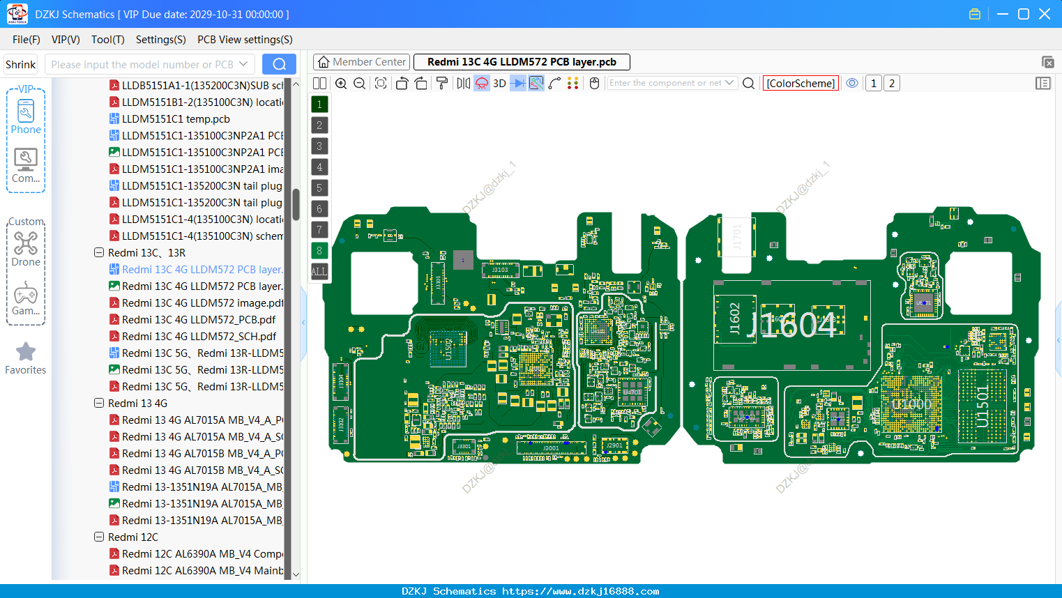 Redmi 13C 4G LLDM572 PCB Layer